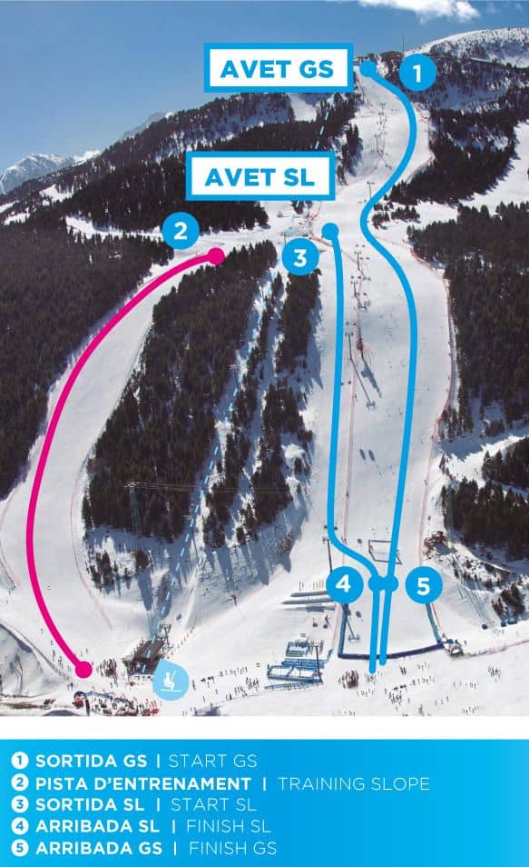 Avet Piste The World Cup Course in Soldeu Map Specifications Andorra