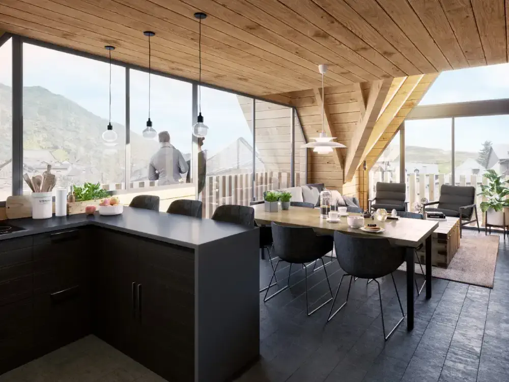 KOKONO investment - future living room with kitchen